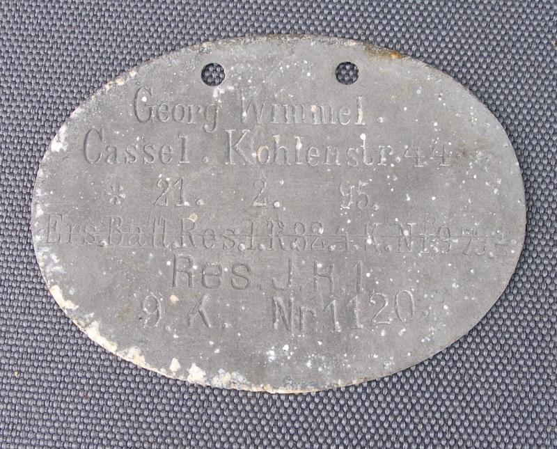 WW1 German Dog Tag.