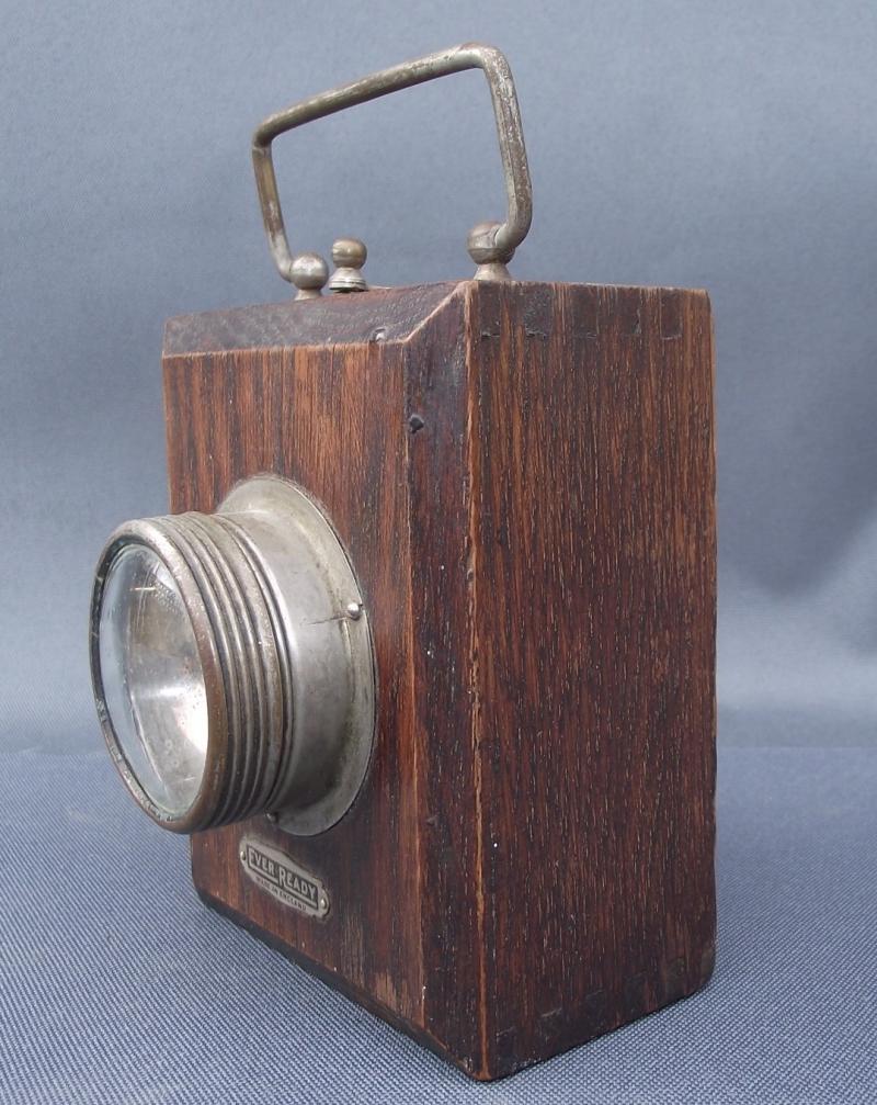 Vintage  Ever Ready Wooden Box Lamp/ Torch.