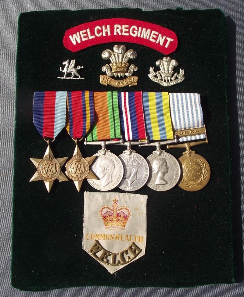 Welch Regiment WW2 Burma and Korea Medal Group.