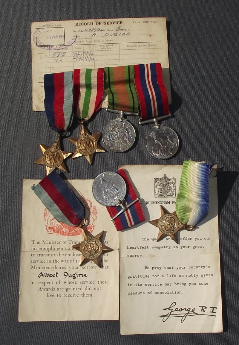 Cardiff WW2 KIA Medal Group with Buckingham Palace Note. SS Harmonic, 1943. U-172.