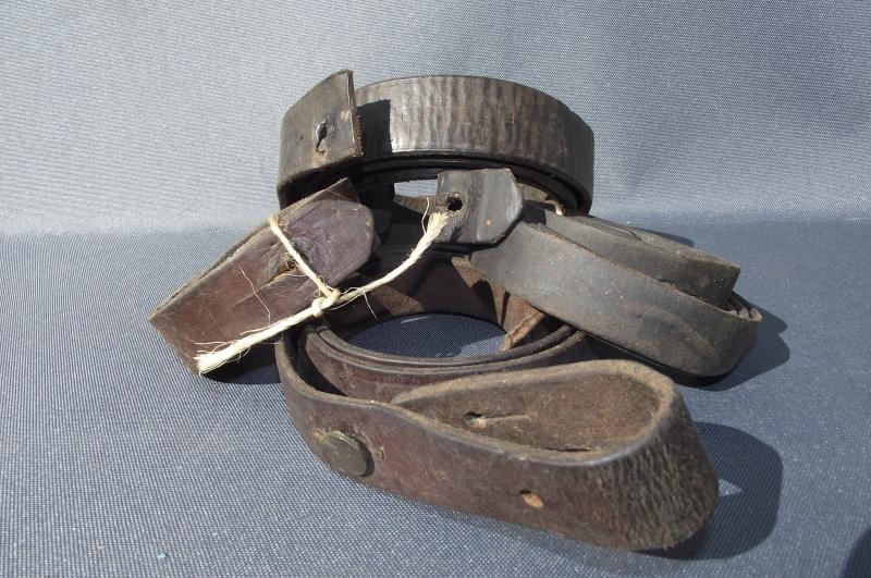 4 X Vintage British Leather Rifle Slings. Martini Henry.