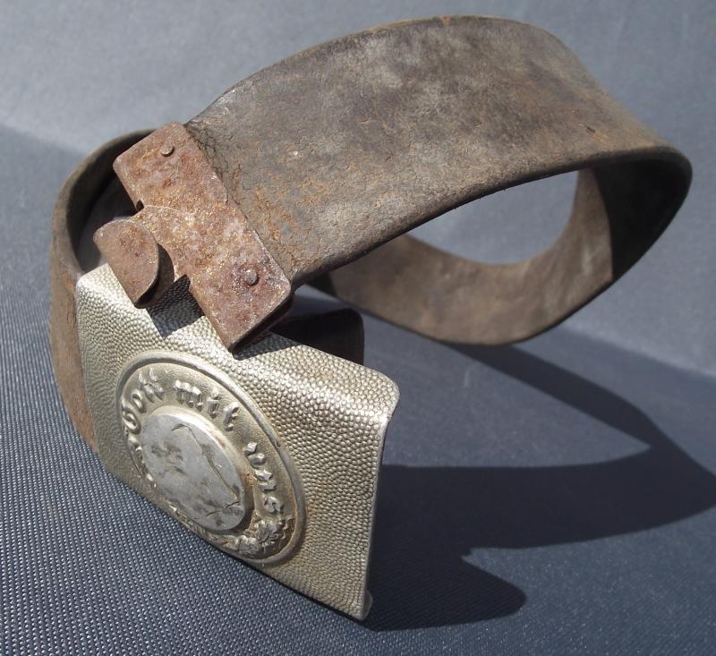 Denazified Police Buckle and Belt.