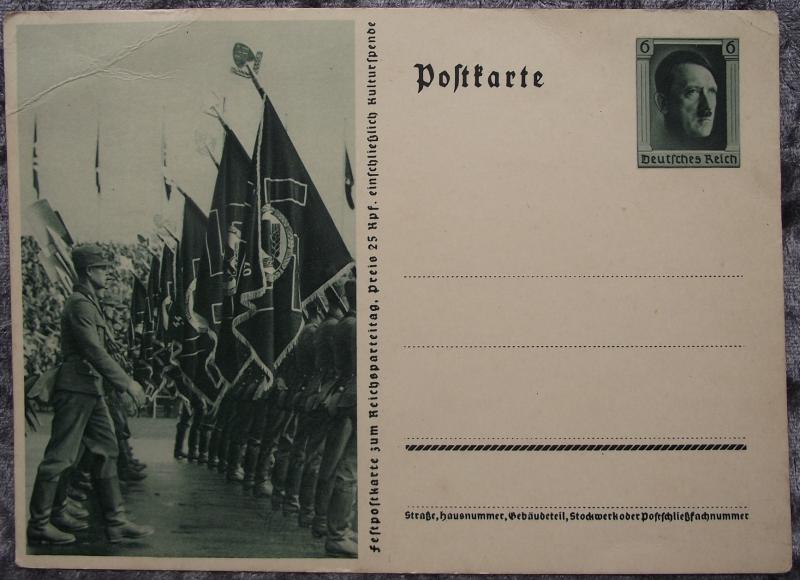 WW2 German Photo Post Card. Reichsparteitag.
