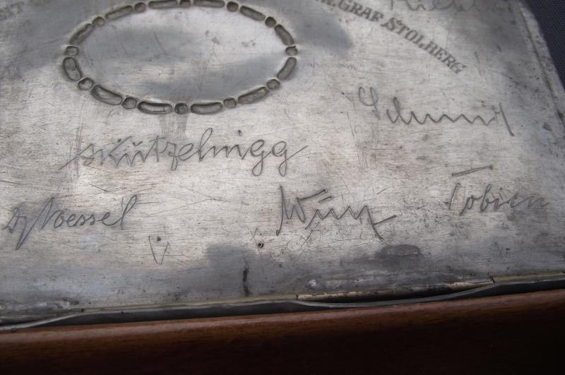 PRICE REDUCED. Imperial German, 18th Century, Presentation Cigar Case. Offizier Korps des I/JR Graf Strolberg.