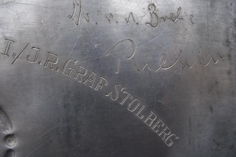 PRICE REDUCED. Imperial German, 18th Century, Presentation Cigar Case. Offizier Korps des I/JR Graf Strolberg.