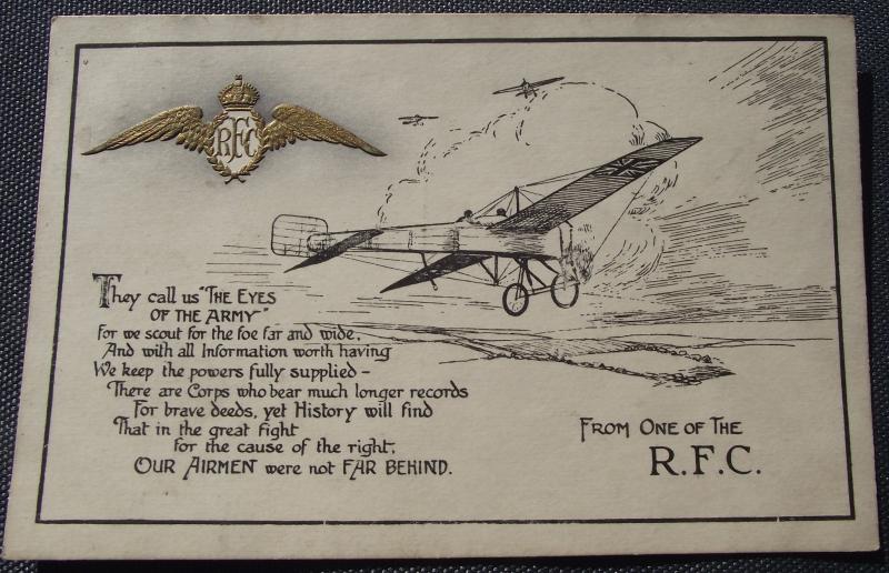 WW1 British Post Card. From one of the RFC.