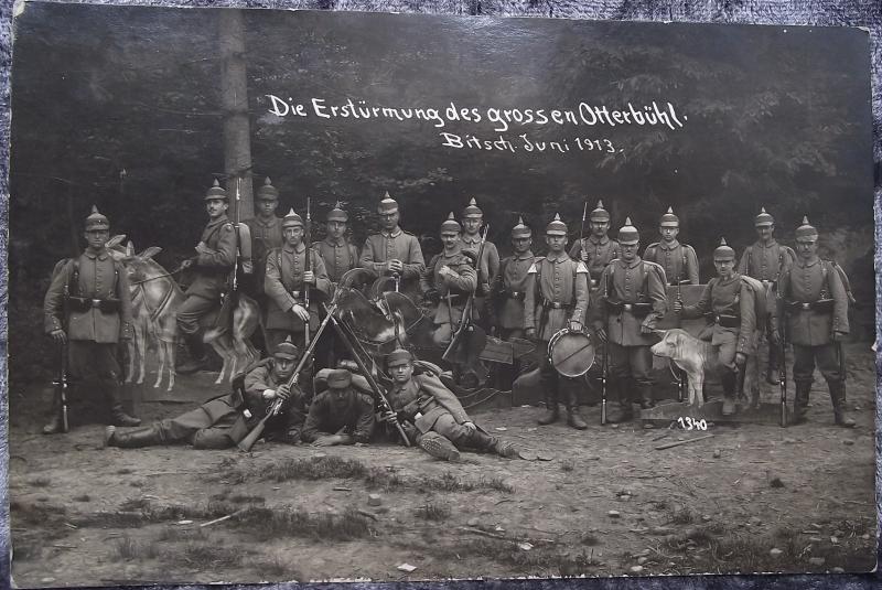 Imperial German Post Card. 1913. Pickelhaube and Manoeuvre Bands.