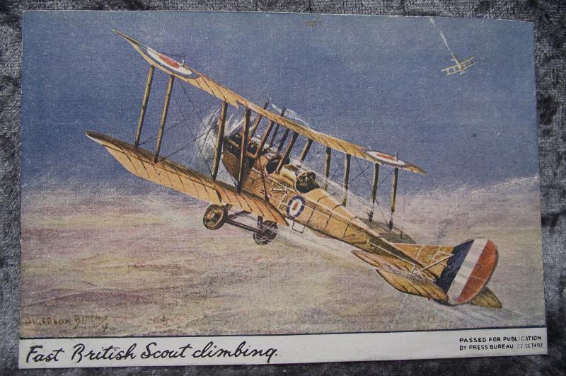 WW1 British Post Card. Fast British Scout Climbing.