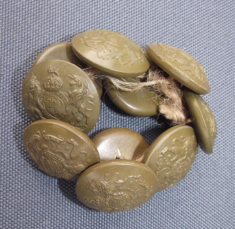 9 X British Economy Pattern GS Buttons.