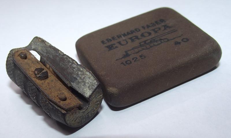 German Personal Items. Pencil Sharpener and Eraser
