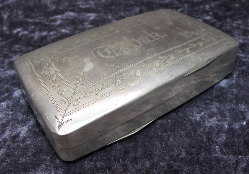 German Personal Items. Tobacco Tin. Tabak