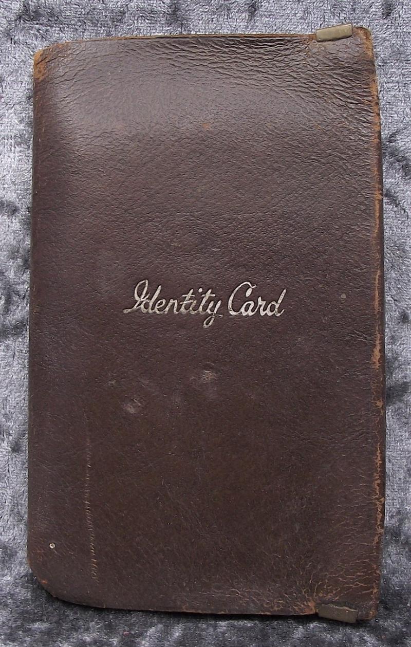 WW2 British Civilain ID Card and Cover.
