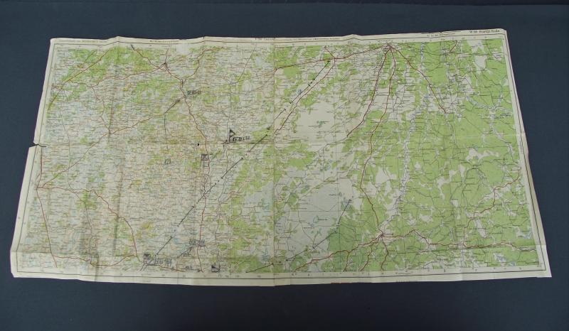 WW2 German Map of Russia with Penciled Military Movement. Porchaw/Cholm.