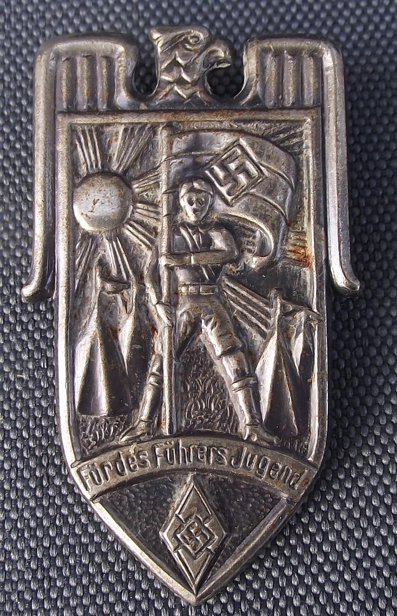 Hitler Youth Tinne/ Event Badge. Furdes Fuhrers Jugend.