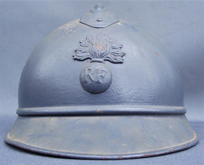 WW1 French Adrian Battlefield Relic Helmet.