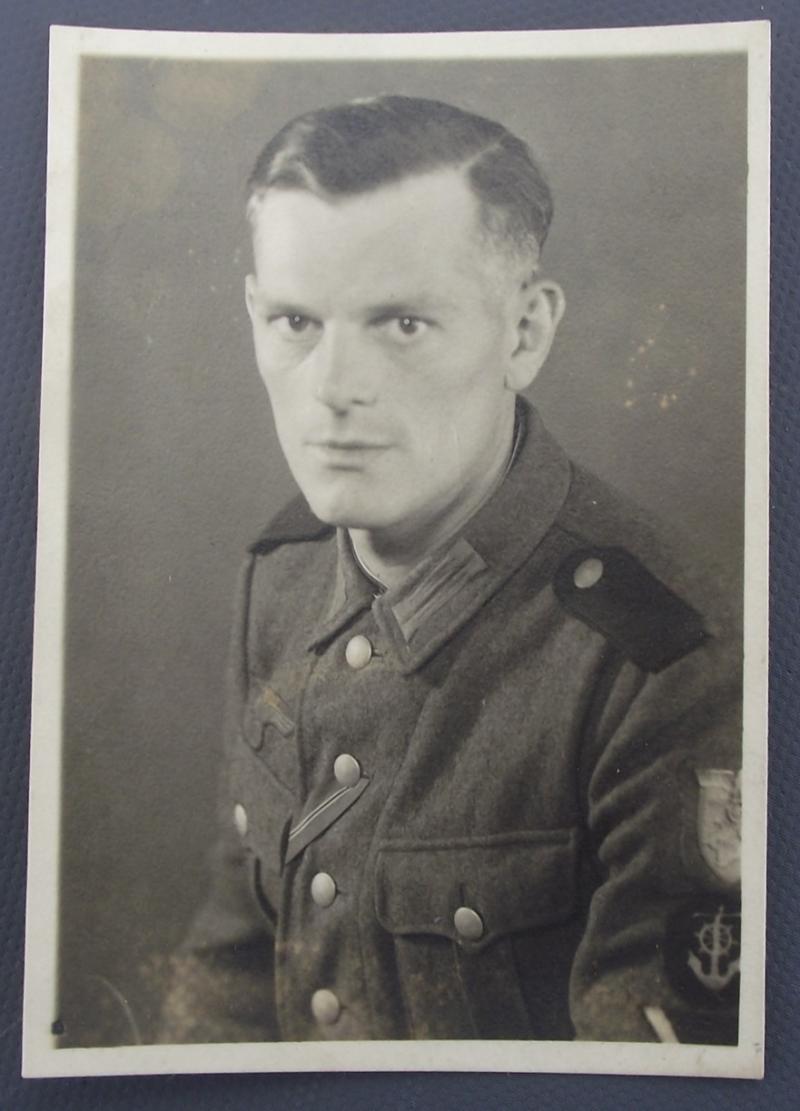 Wehrmacht Photo , Crimean Campaign Shield and Boat Pilots Badge.