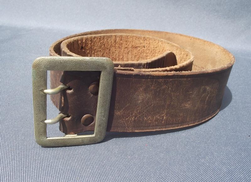 Double Claw Buckle and Brown Belt. DRGM Marked.
