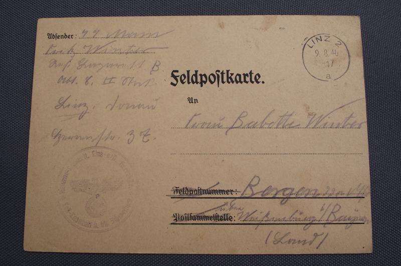 SS Feldpostkarte.