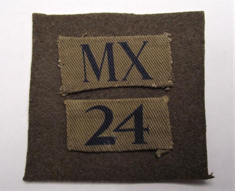 Home Guard Printed Patches. Middlesex 24.
