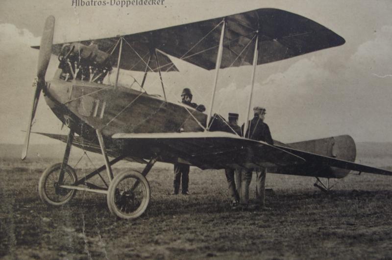 Imperial German Post Card. Albatros- Doppeldecker. 1916.