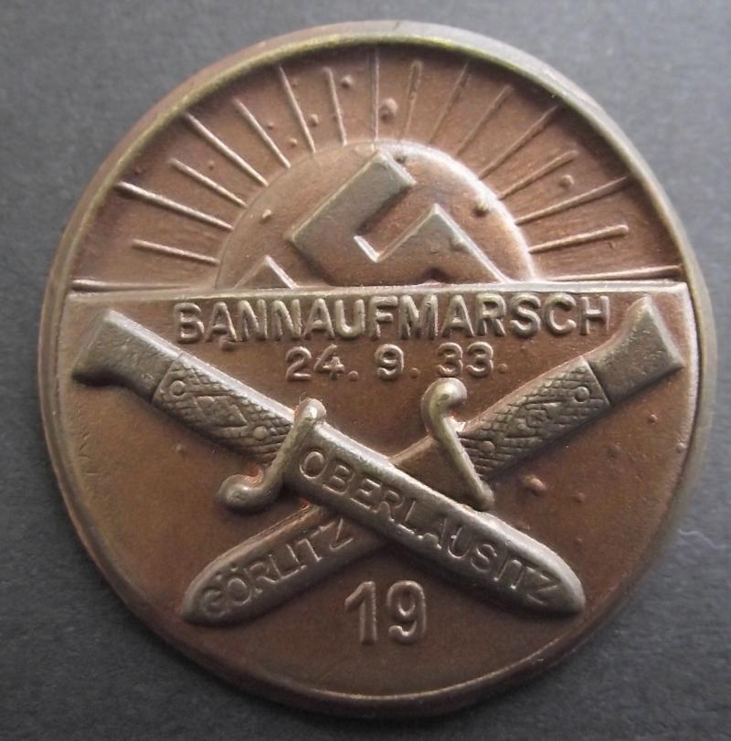 Hitler Youth Tinne/ Event Badge. Bannaufmarsch, 1933.