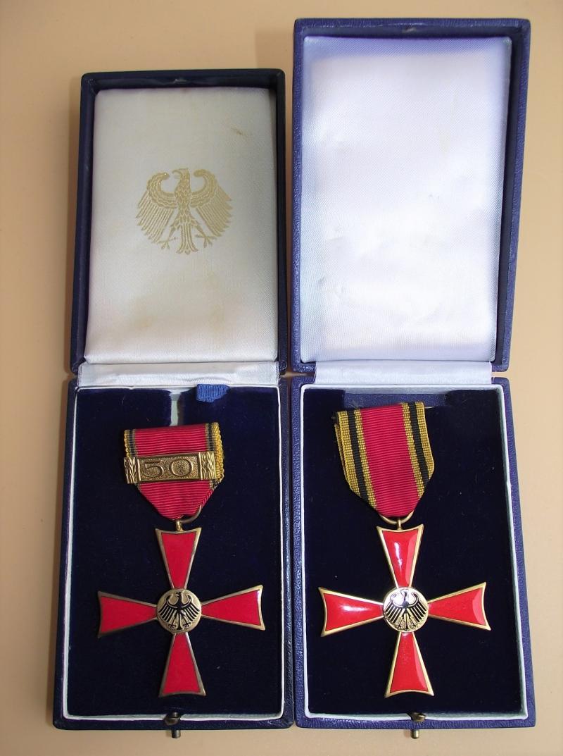 2 X Boxed German Federal Republic Order of Merit, Cross of Merit. 1957-66.