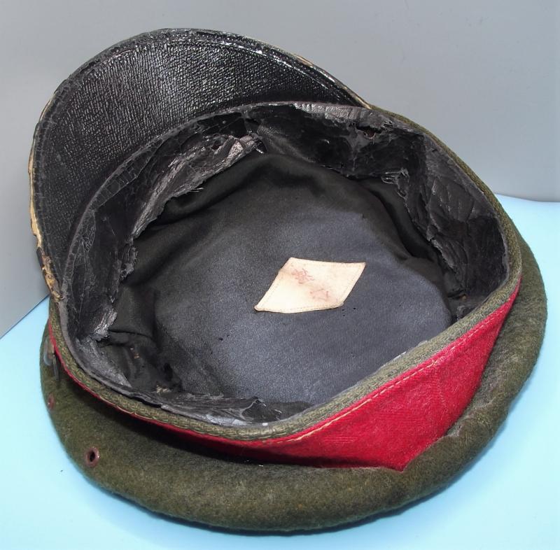 Imperial Japanese Officers Visor Cap and ''Bring Back'' Certificate.