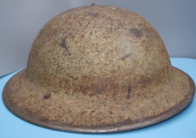 1940 Dated British MKII Desert Sand Camo Helmet. North Africa.