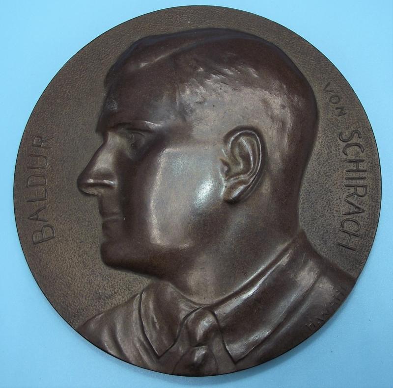 Hitler Youth Baldur Von Schirach Bakelite Plaque.