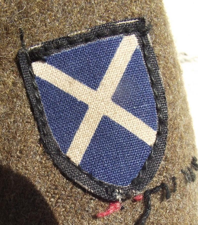 1942 Dated 52nd ''Lowland'' Infantry Division Scottish 22 Pattern Khaki Service Tunic.