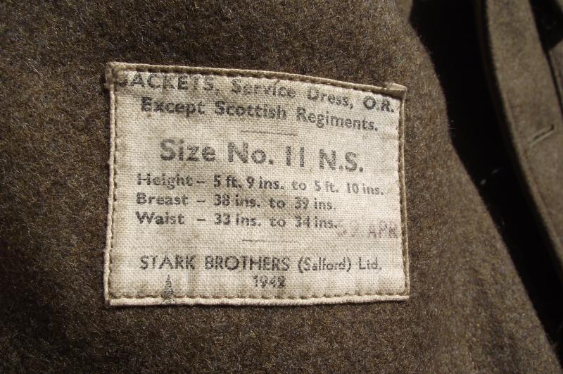 1942 Dated 52nd ''Lowland'' Infantry Division Scottish 22 Pattern Khaki Service Tunic.