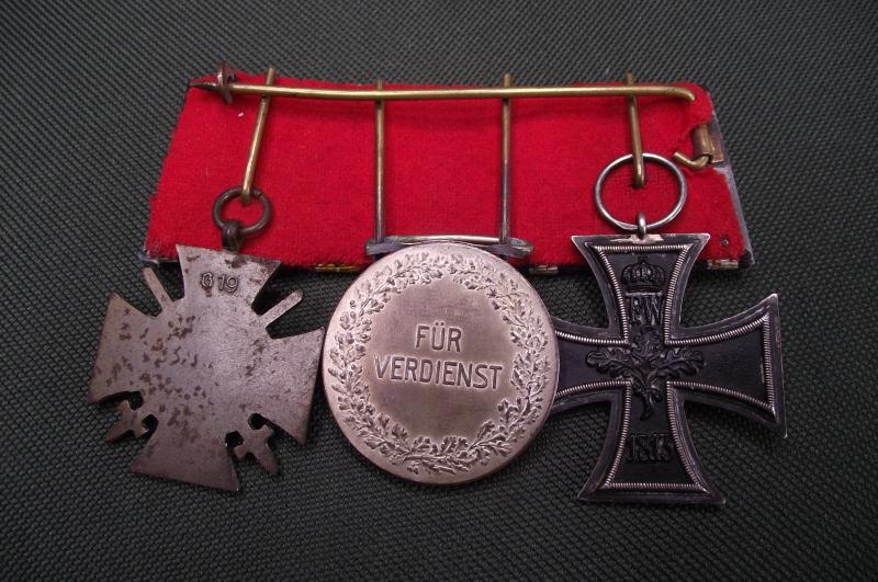 Imperial German Baden Three Place Medal Bar.