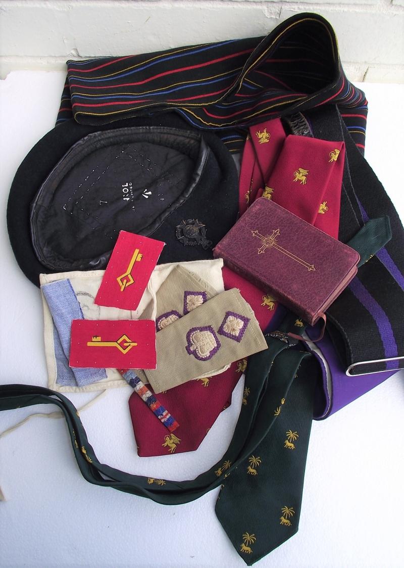 British Military Chaplin's Beret and Insignia Group.