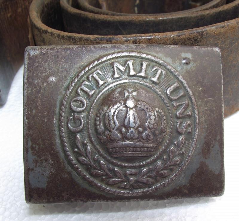 WW1 Prussian Buckle and Leather Belt.