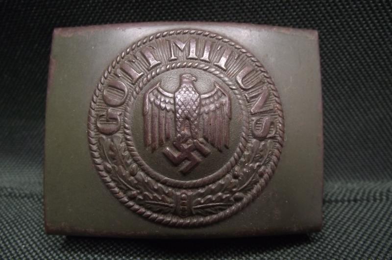Green Heer Steel Buckle. GB-40 Marked.