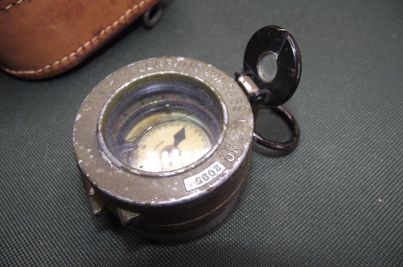 U.S. Military M1938 Lensmatic Compass and Leather Case.