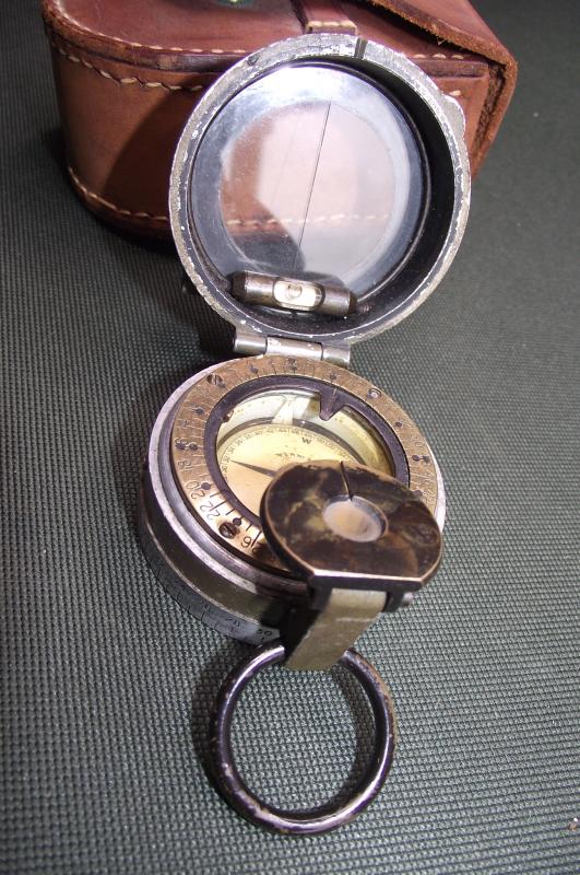 U.S. Military M1938 Lensmatic Compass and Leather Case.