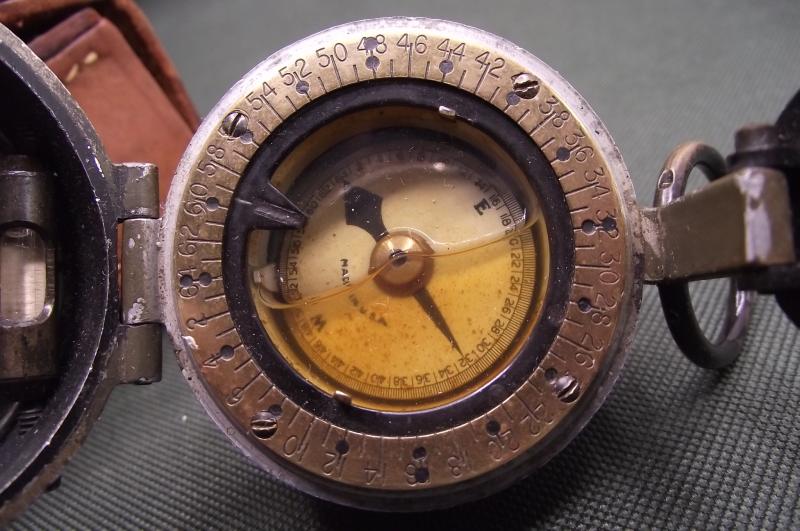 U.S. Military M1938 Lensmatic Compass and Leather Case.
