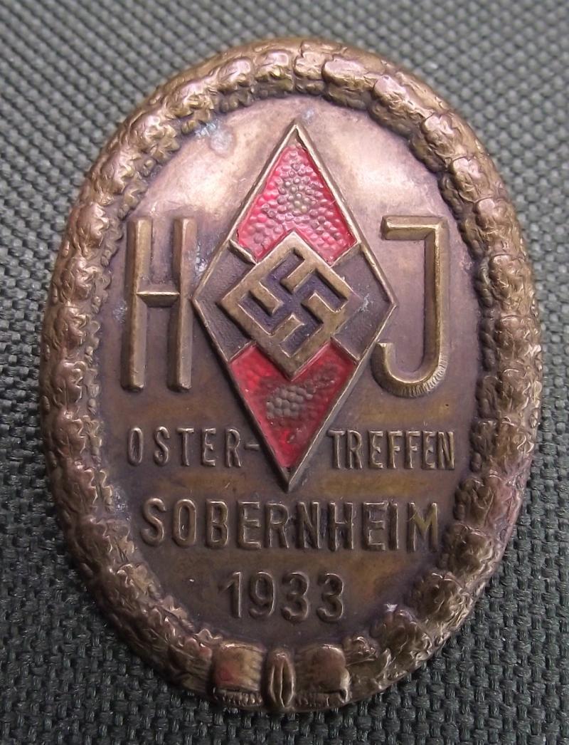 Hitler Youth Tinne/ Event Badge. Oster-Treffen, Sobernheim, 1933.