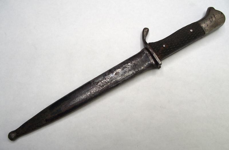 WW1 Imperial German Peronalised Miniature Bayonet. British Souvenir 1914-18.