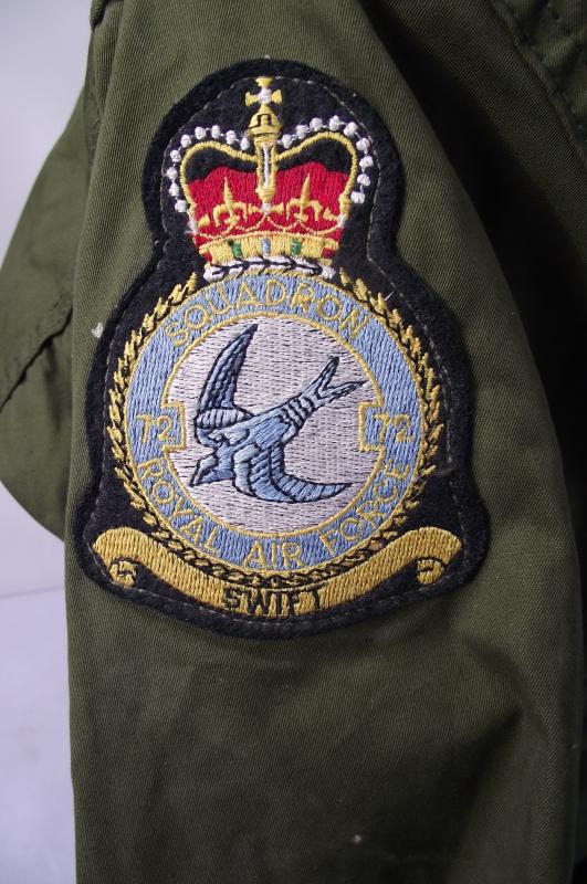 Named 1980's RAF Aircrew Cold Weather MK3 Jacket. 72 Squadron.