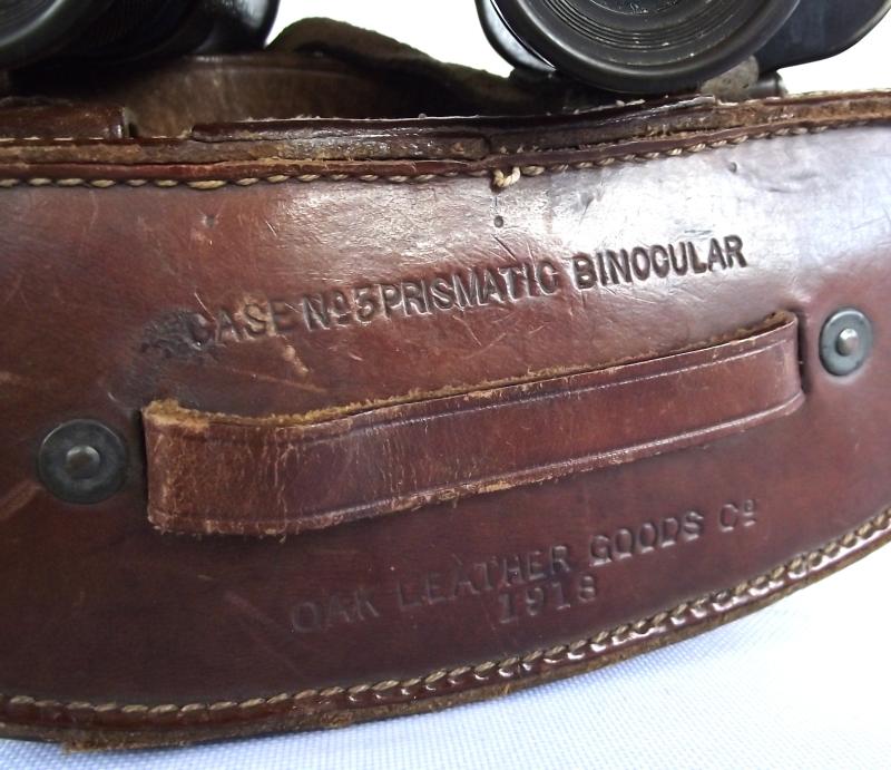 British Named 1918 Dated Binoculars and Matching Case.