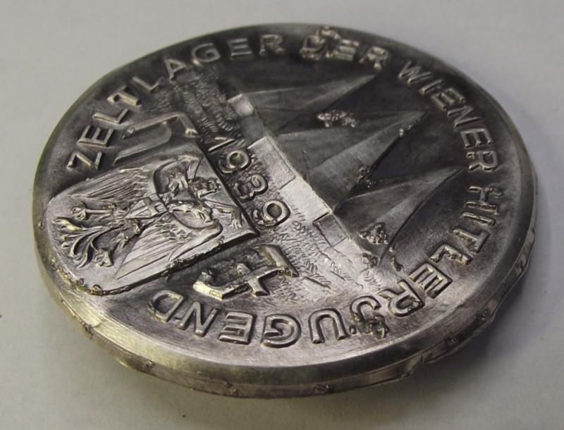 Hitler Youth Tinne/ Event Badge. Zeltlager Der Wiener Hitlerjugend. 1939.