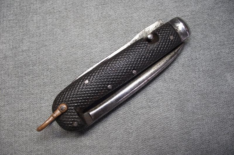 British Clasp Knife with Marlin Spike and Tin Opener.