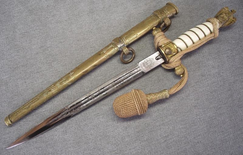 WW2 German Kriegsmarine Dagger, Paul Weyersberg. British Naval ''Bring Back'', Family Purchase.