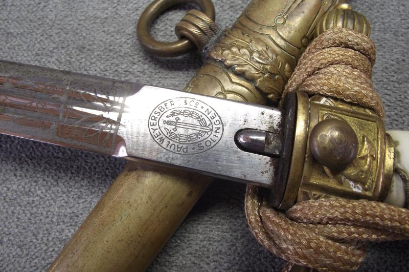WW2 German Kriegsmarine Dagger, Paul Weyersberg. British Naval ''Bring Back'', Family Purchase.