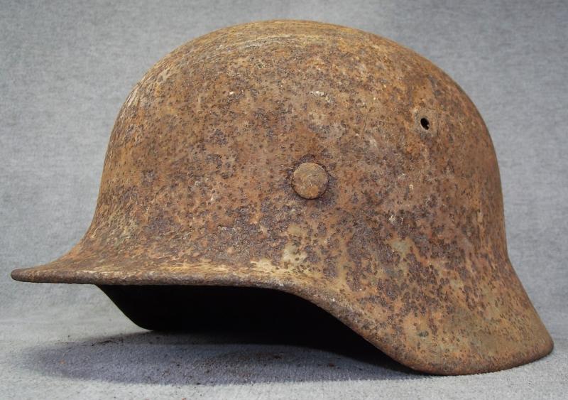 Untouched Battle Damaged Relic Barn Find M40 Combat Helmet.