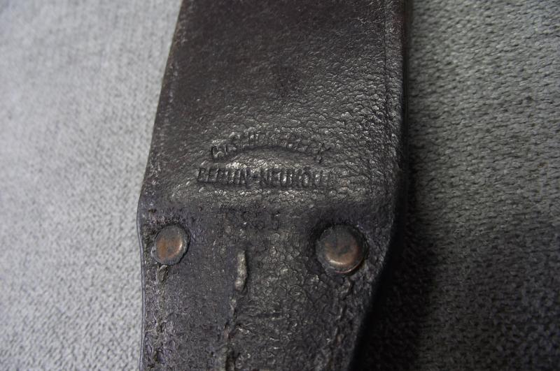 Brown, Unit Marked, Luftwaffe K98 Bayonet Frog. 1935.