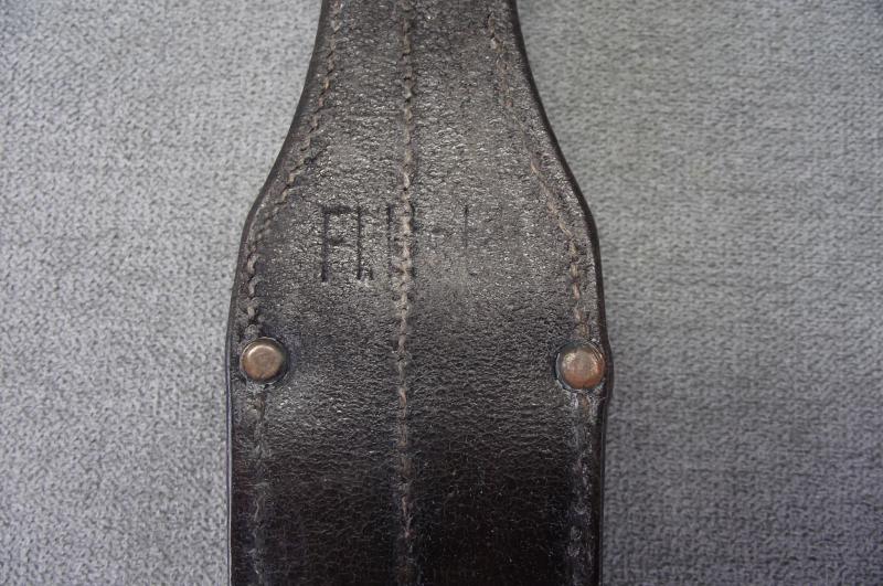 Brown, Unit Marked, Luftwaffe K98 Bayonet Frog. 1935.