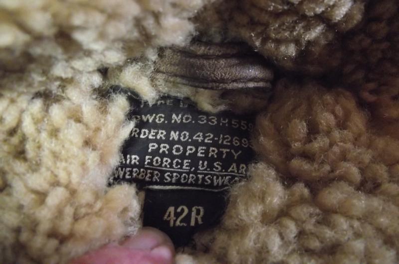 USAAF B-3 Shearling Leather Flight Jacket.